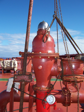 PV Rig, rigged up for on board PV-Valve testing.